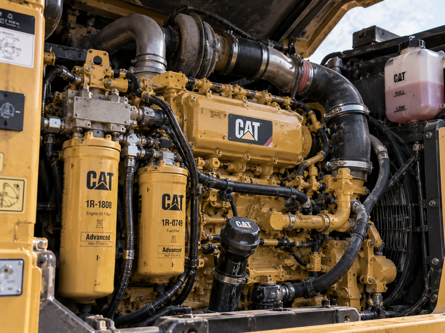 Дизельный двигатель Caterpillar, для которого моторное масло подбирают по модели, поколению и требованиям производителя